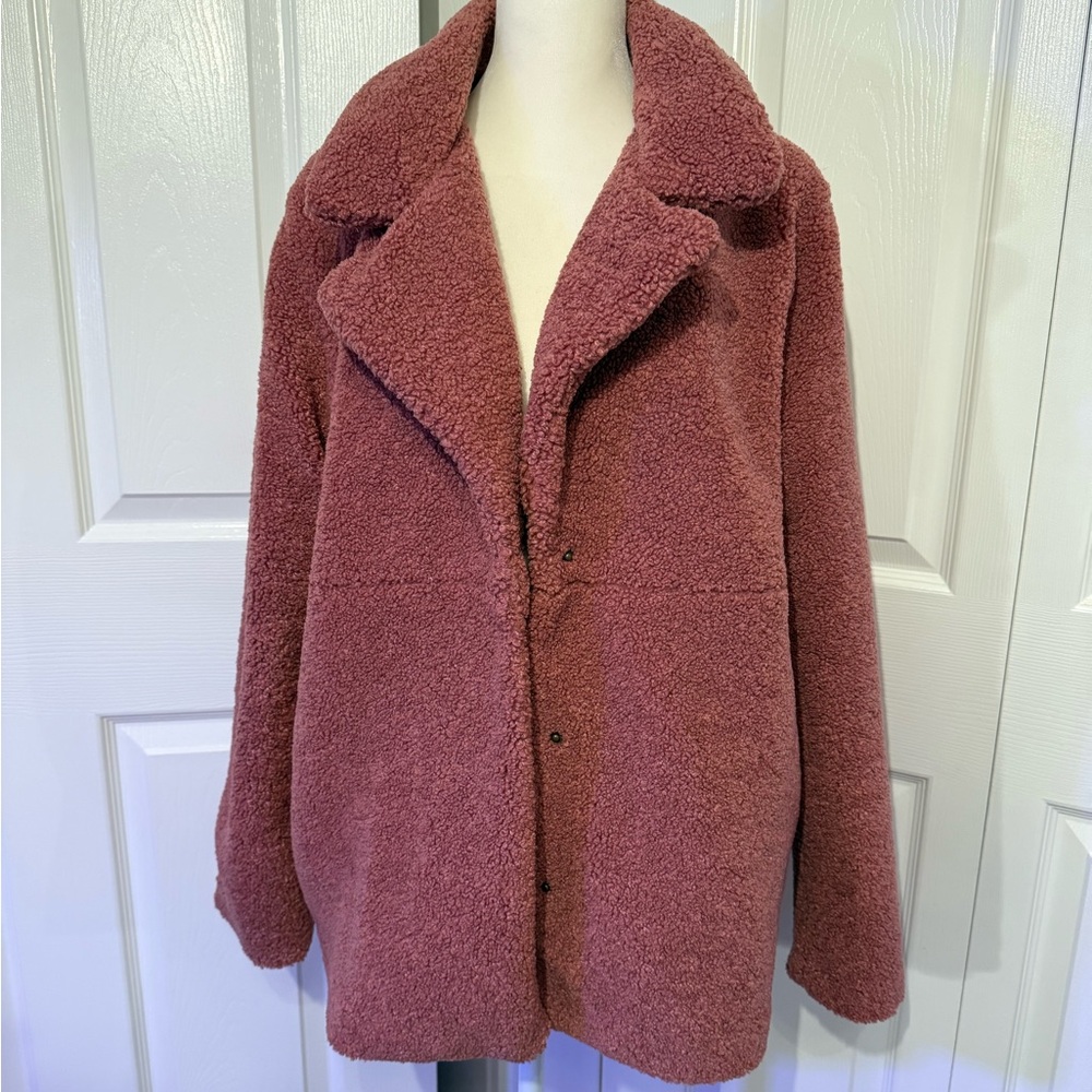 Cozy Pink Teddy Coat | Old Navy | Women’s size medium